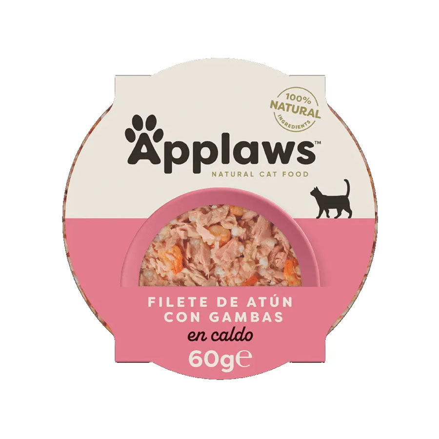 APPLAWS CAT TARRINA FILETE ATUN Y GAMBAS 60g