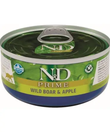 FARMINA N&D LATA JABALÍ Y MANZANA (70g)