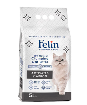 FELIN ARENA DE BENTONITA BLANCA CON CARBÓN ACTIVO