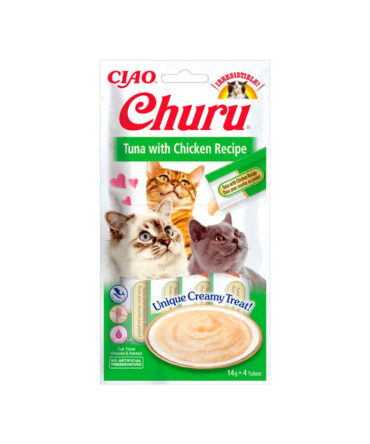CHURU SNACK DE ATÚN CON POLLO (4x14G)