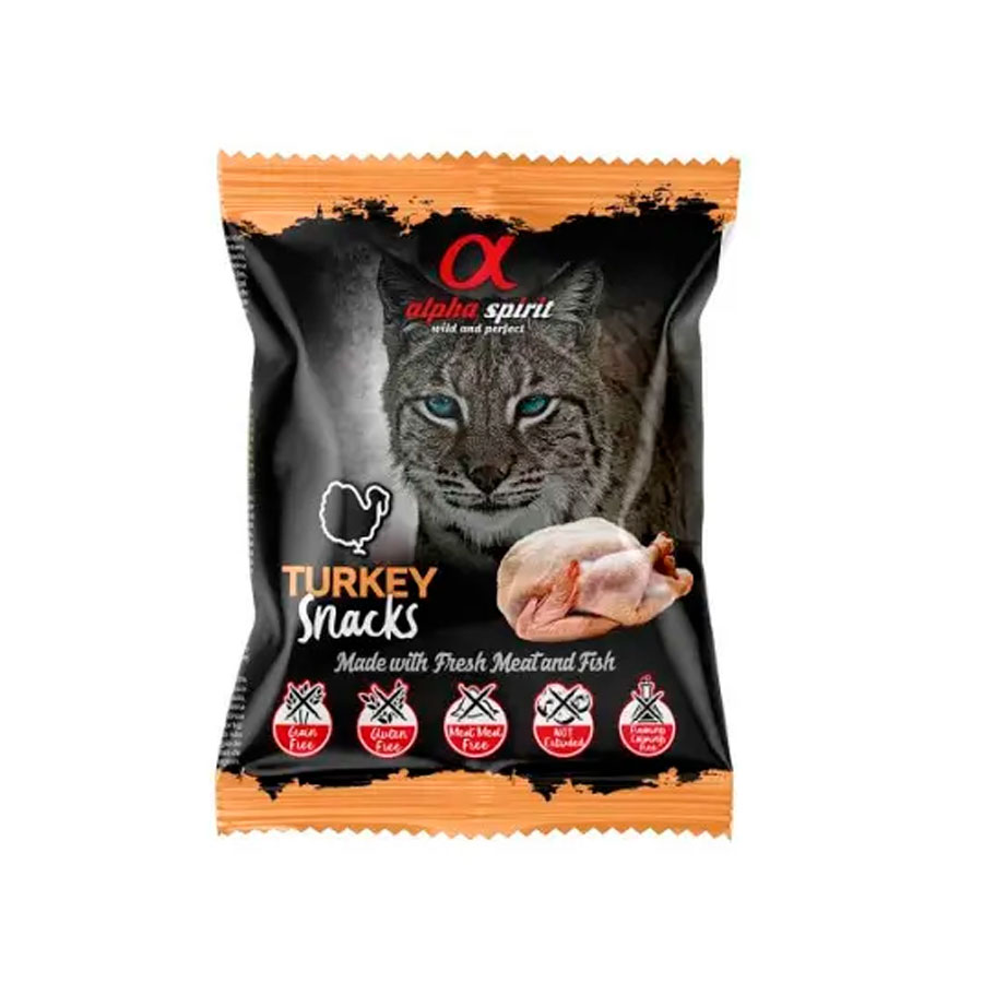 ALPHA SPIRIT GATO SNACKS DE PAVO 50g