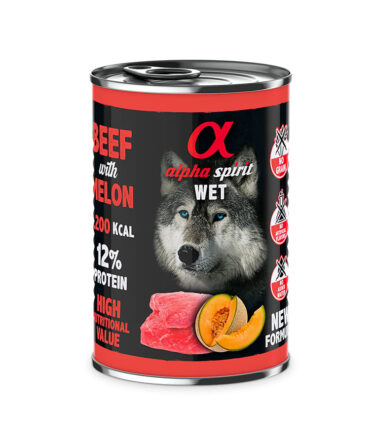 ALPHA SPIRIT COMIDA HÚMEDA DE TERNERA CON MELÓN (400g)