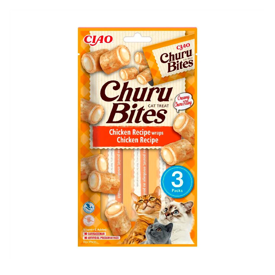 CHURU BITES SNACK DE POLLO (3x10G)