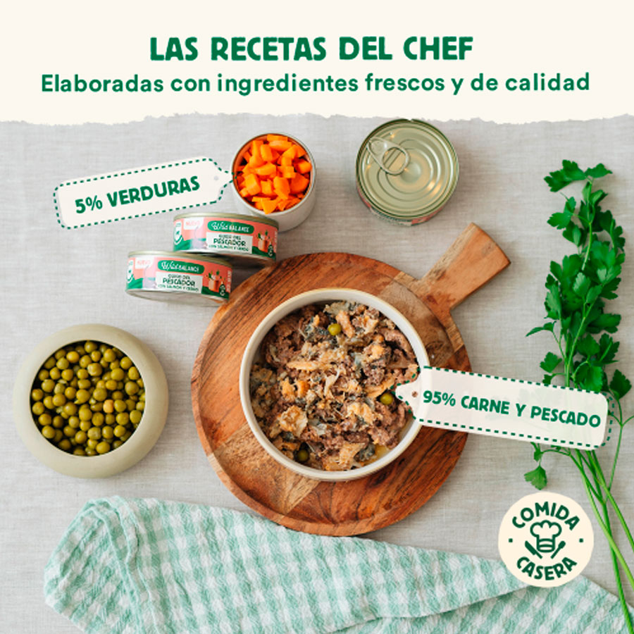 WILD BALANCE LATA GUISO DEL PESCADOR CON SALMÓN Y CERDO (80g) - Imagen 4