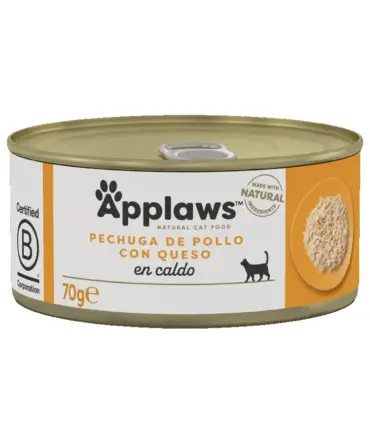 APPLAWS CAT LATA POLLO CON QUESO (70g)
