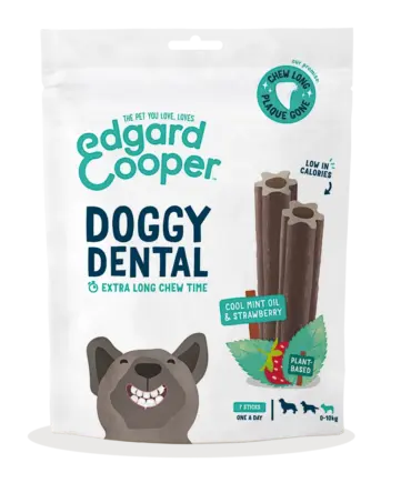 EDGARD AND COOPER STICK DENTAL SNACKS FRESA Y MENTA