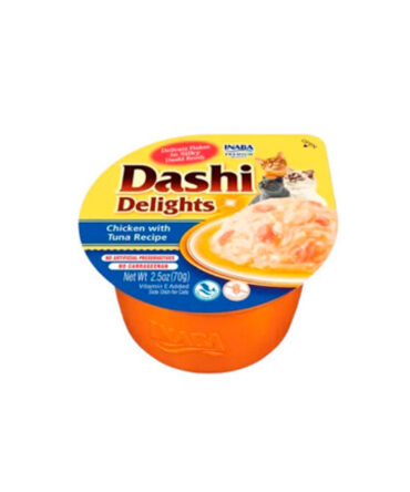 DASHI DELIGHTS DE POLLO CON ATÚN PARA GATOS (70g)