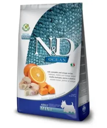 FARMINA N&D OCEAN ADULTO MINI BACALAO, CALABAZA Y NARANJA PIENSO PARA PERRO