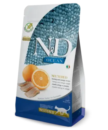 FARMINA N&D OCEAN ESTERILIZADO ARENQUE Y NARANJA