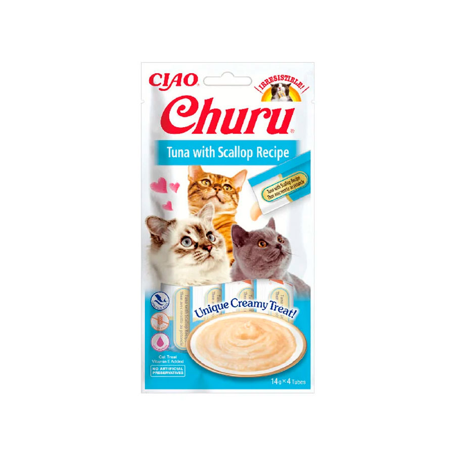 CHURU SNACK DE ATÚN CON VIEIRA (4x14G)