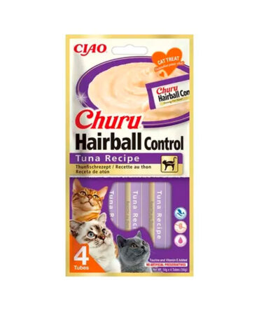 CHURU SNACK HAIRBALL CONTROL DE ATÚN (4x14G)