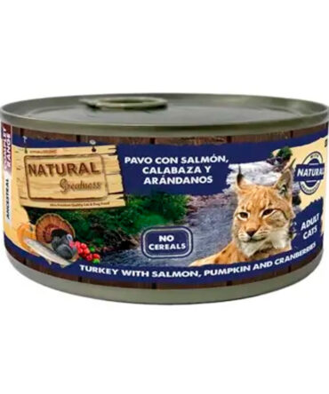 NATURAL GREATNESS LATA DE PAVO CON SALMÓN 185G ( GATO)