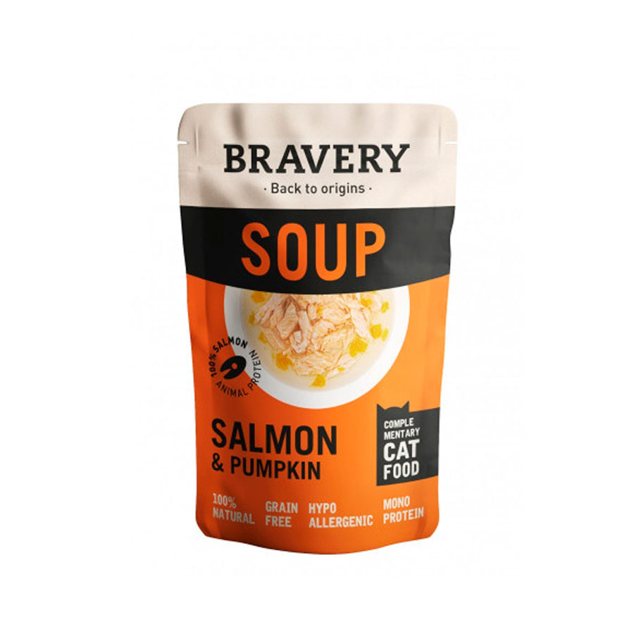 BRAVERY SOUP SALMON & PUMPKIN PARA GATOS (40g)