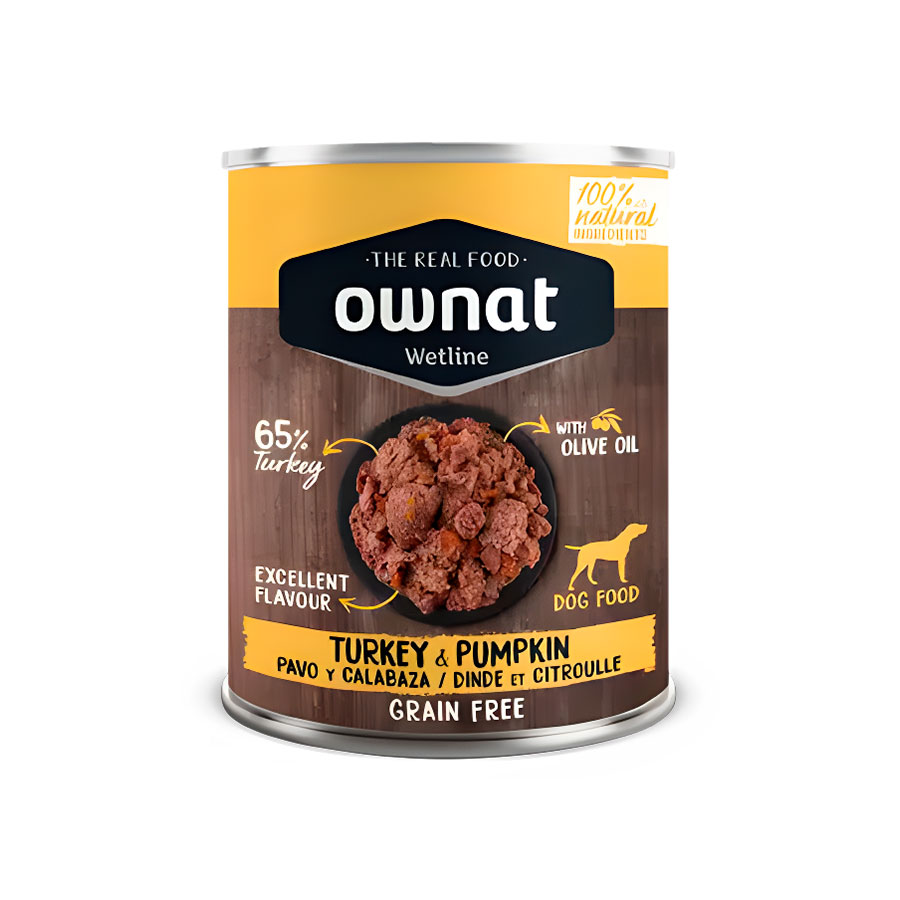 OWNAT WETLINE PAVO CON CALABAZA 395G