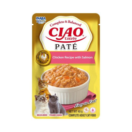 CIAO ENTRÉE PATE DE POLLO CON SALMON PARA GATO (40g)